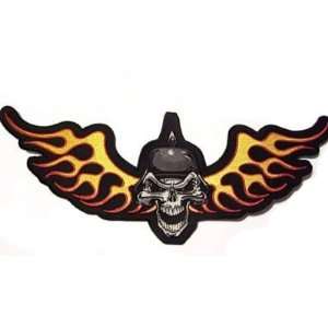   PATCH SKULL FLAME OUT Embroidered For Biker Vest 