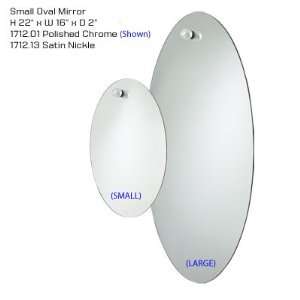  USE Home NUOVO Small Oval Mirror   Satin Nickel1712 13 