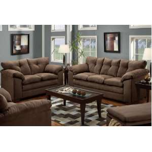    2pc Transitional Modern Fabric Sofa Set, PE 8920 S2
