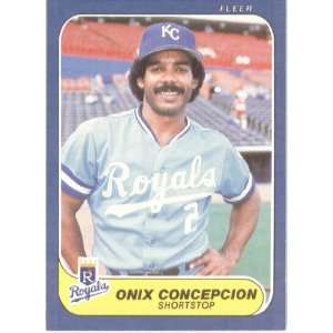  1986 Fleer # 6 Onix Concepcion Kansas City Royals Baseball 