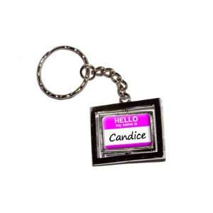  Hello My Name Is Candice   New Keychain Ring Automotive