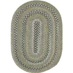  Surya Concord Light Green Tan Braided 11 x 14 Oval Rug 