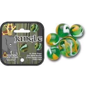 Mega Marbles   JUNGLE MARBLES NET (1 Shooter Marble, 24 Player Marbles 