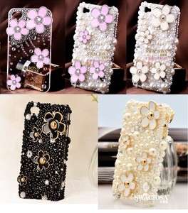 Five colors 3D Alloy rhinestone crystal Daisy DIY Mobile Phone Case 