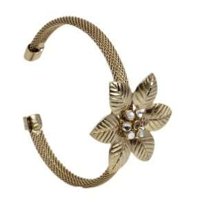   Folding Kada/bracelet with Stone studded Flower   SHJ 