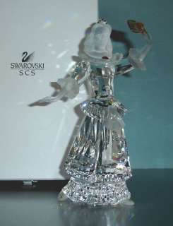 Swarovski Crystal Masquerade Columbine SCS Figurine with Plaque COA 
