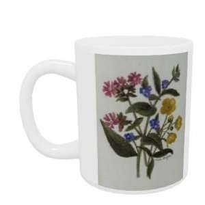 Campion, Alkanet and Buttercup (w/c on paper) by Ursula Hodgson   Mug 