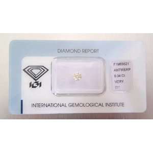  0,34ct SI1 Round Brilliant Loose diamond+ IGI certified 