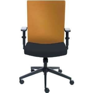  Setta Upholstered Back & Black Seat Swivel Chair