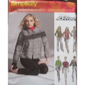  SIMPLICITY PATTERN 0503 MISSES LINED JACKET WITH COLLAR 