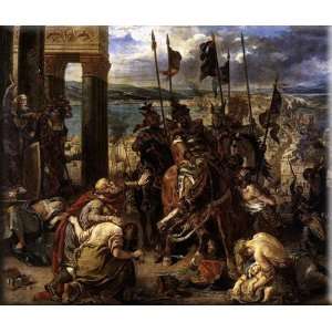 The Entry of the Crusaders into Constantinople 16x14 Streched Canvas 