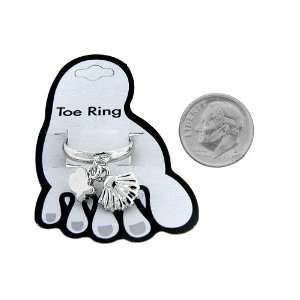   Shell Charms Adjustable Toe Ring (Style#toe Ring 003a) Sports