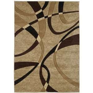  Weavers Contours La Chic Chocolate Brown Circles Contemporary Rug 2 