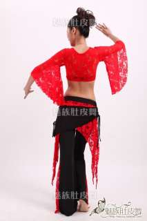 Sexy Belly Dance Lace Costume Top & Pants 9 Colours  