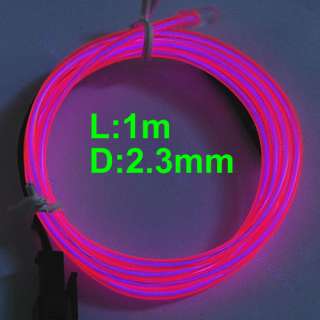 Flexible Neon Light Glow EL Wire Rope Tube Car Party Bar 1M+Driver Hot 