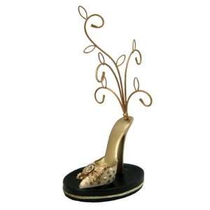  New Adorable Sequin Chic Gold Shoe Jewelry Stand