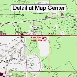 USGS Topographic Quadrangle Map   Lake City East, Florida (Folded 