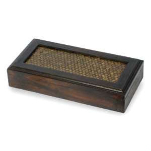    Pinewood and bamboo box, Oriental Treasures