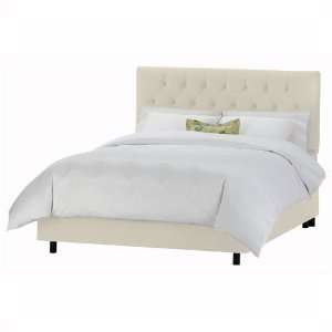    Skyline Furniture Tufted Bed in Shantung Pearl