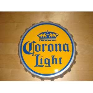 Corona Light Bottle Cap Tin Sign