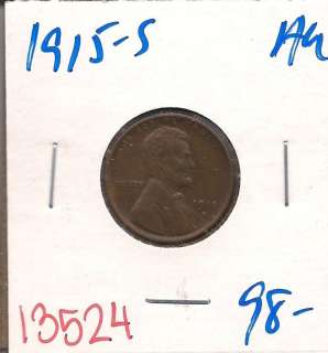 1915 S Lincoln Wheat One Cent AU #13524+  