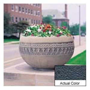   Round Planter   Weatherstone Charcoal 42x24 Patio, Lawn & Garden