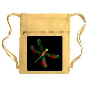  Messenger Bag Sack Pack Yellow Rainbow Dragonfly 