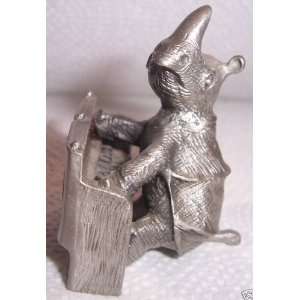  Hudson Pewter   Animal Orchestra Rhino with Piano 