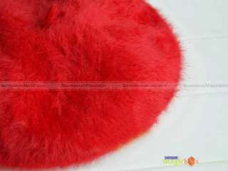 Women Fashion Soft Warm Cute Fuzzy Cony Hair Hat Baret Cap New WHAT020 