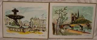 OFFERING A PAIR OF TWO PARISIAN SCENE PRINTS FROM CIRCA 1950s by RAY 