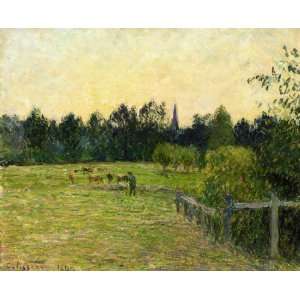 Oil Painting Cowherd in a Field at Eragny Camille Pissarro Hand Pain