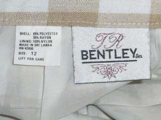 TR BENTLEY Classy lined CHECKERED Career SKIRT sz 12  