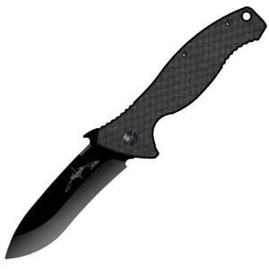  UTCOM, Black G 10 Handle, Black Blade, Plain