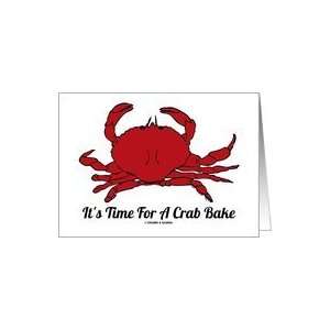  Its Time For A Crab Bake (Red Crab) Card Health 