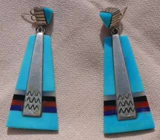 Sterling silver and turquoise Southwestern earrings  