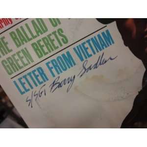  Sadler, Sgt. Barry The Ballad Of The Green Berets Signed 