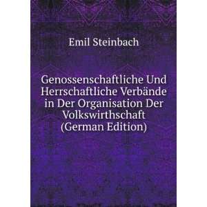   Der Volkswirthschaft (German Edition) Emil Steinbach Books