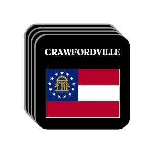  US State Flag   CRAWFORDVILLE, Georgia (GA) Set of 4 Mini 