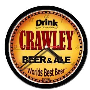  CRAWLEY beer and ale cerveza wall clock 