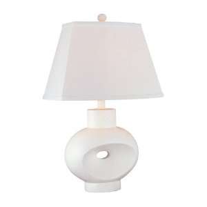  Lite Source LS 20618WHT/WHT Semplice Table Lamp, White 