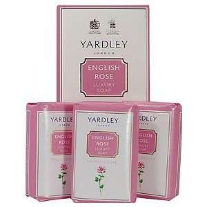  Yardley of London English Rose Luxary Soap Set   3 X 3.5 