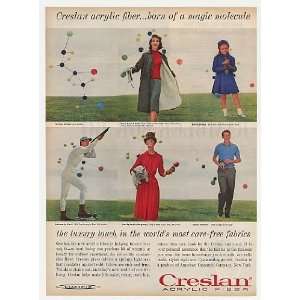  1959 Cyanamid Creslan Acrylic Fiber Magic Molecule Print 