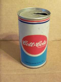 1960s Cott Cola 12 oz. soda aluminum can pull tab  