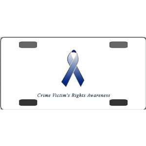 Crime Victims Rights Awareness Ribbon Vanity License Plate