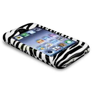 Zebra Hard Case Cover For iPhone 3G S+Screen Protector  
