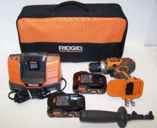 RIDGID Fuego R86008 18 Volt 1/2 Cordless Drill Driver Charger 2 