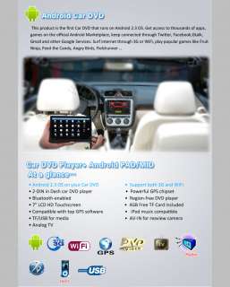 DIN In Dash Car DVD Player Radio Stereo GPS NAV System WiFi 