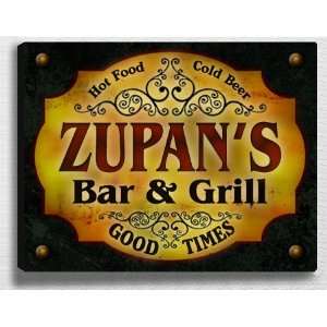  Zupans Bar & Grill 14 x 11 Collectible Stretched 