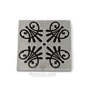  Emenee pewter accent tiles 2 x 2 crown swirls in pewter 