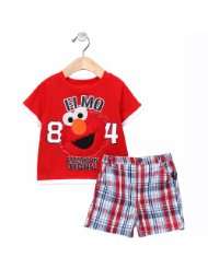 Sesame Street Elmo American Original 2pc Short Set   Toddler Boy